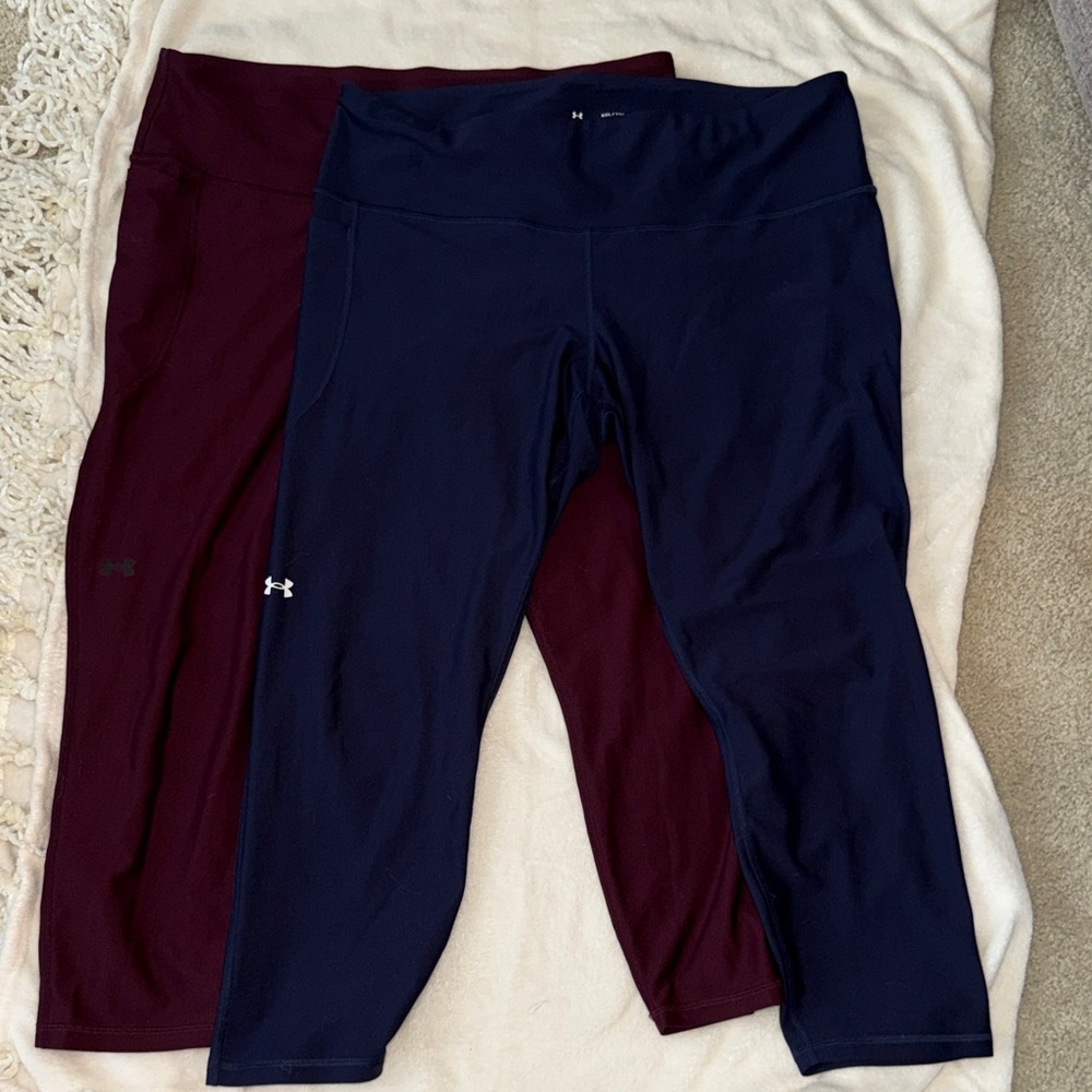 Under Armour Dark Blue and Maroon Leggings